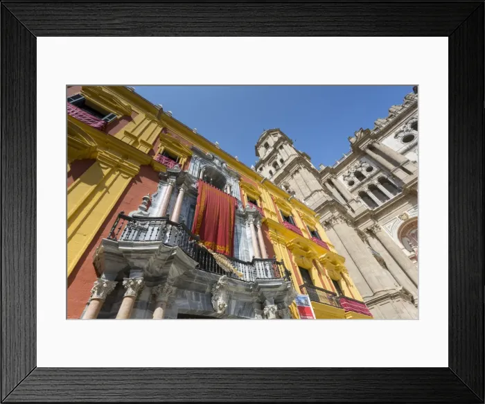Framed Print : Malaga Cathedral on Plaza del Obispo, Malaga, Costa del Sol, Andalusia, Spain, Europe Framed Print : Malaga Cathedral on Plaza del Obispo, Malaga, Costa del Sol, Andalusia, Spain, Europe