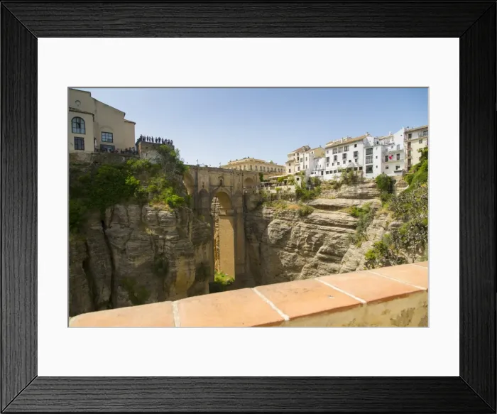 Framed Print : View of Ronda and Puente Nuevo from Jardines De Cuenca, Ronda, Andalusia, Spain, Europe Framed Print : View of Ronda and Puente Nuevo from Jardines De Cuenca, Ronda, Andalusia, Spain, Europe
