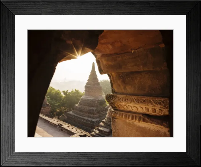 Framed Print : View of Temples at dawn, Bagan (Pagan), Mandalay Region, Myanmar (Burma), Asia Framed Print : View of Temples at dawn, Bagan (Pagan), Mandalay Region, Myanmar (Burma), Asia