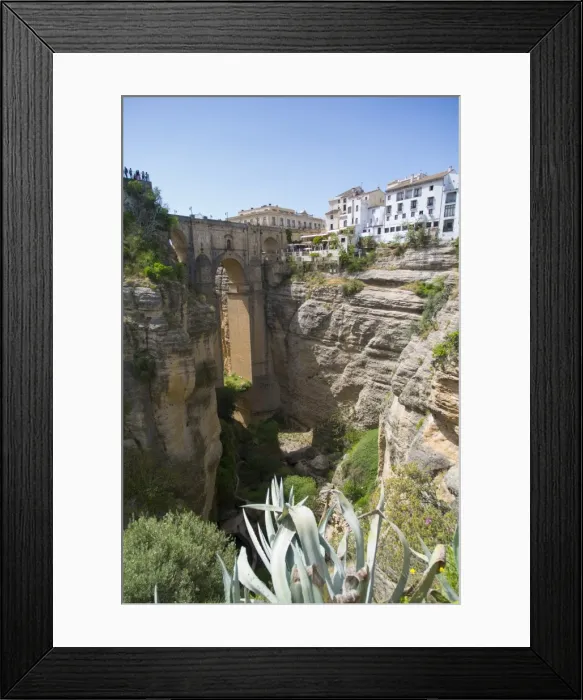 Framed Print : View of Ronda and Puente Nuevo from Jardines De Cuenca, Ronda, Andalusia, Spain, Europe Framed Print : View of Ronda and Puente Nuevo from Jardines De Cuenca, Ronda, Andalusia, Spain, Europe