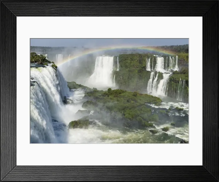 Framed Print : Rainbow over the Iguazu Falls, viewed from the Brazilian side, UNESCO World Heritage Site Framed Print : Rainbow over the Iguazu Falls, viewed from the Brazilian side, UNESCO World Heritage Site