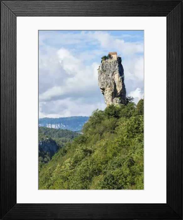 Framed Print : Katskhi Pillar, natural limestone monolith known as the Pillar of Life, Katskhi, Imereti Region Framed Print : Katskhi Pillar, natural limestone monolith known as the Pillar of Life, Katskhi, Imereti Region