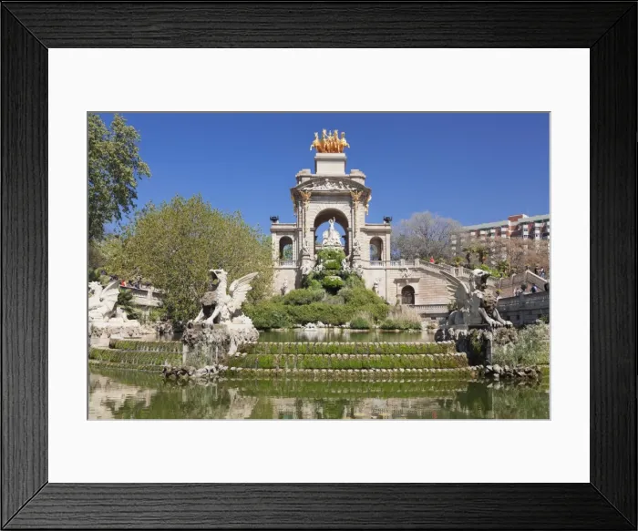 Framed Print : La Cascada, fountain with Quadriga de l Auroa, Architect Josep Fontsere, Parc de la Ciutadella Framed Print : La Cascada, fountain with Quadriga de l Auroa, Architect Josep Fontsere, Parc de la Ciutadella