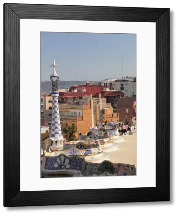 Framed Print : Parc Guell, UNESCO World Heritage Site, Modernisme, architect Antoni Gaudi, Barcelona Framed Print : Parc Guell, UNESCO World Heritage Site, Modernisme, architect Antoni Gaudi, Barcelona