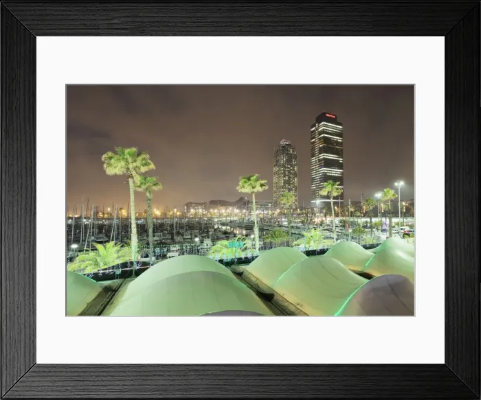 Framed Print : Port Olimpic, Mapfre Tower, Arts Tower, Barcelona, Catalonia, Spain, Europe Framed Print : Port Olimpic, Mapfre Tower, Arts Tower, Barcelona, Catalonia, Spain, Europe