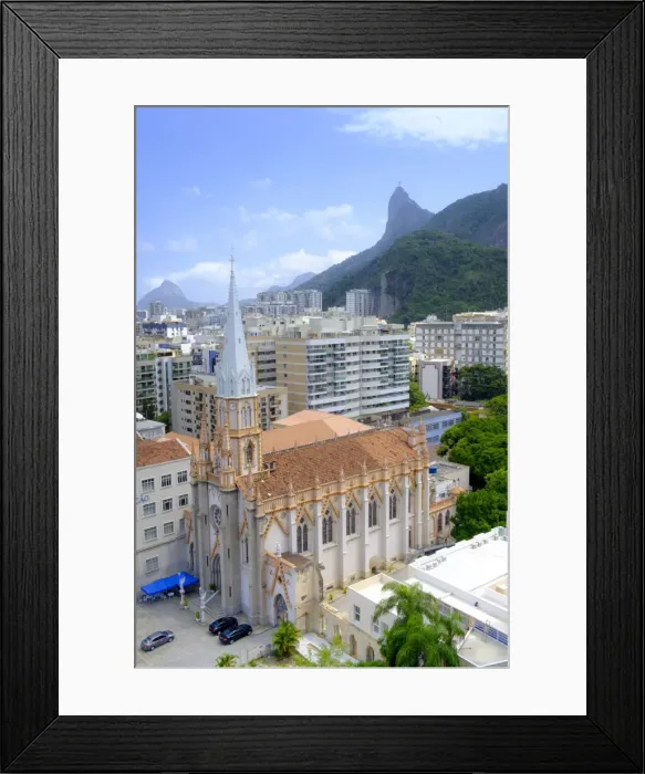 Framed Print : Church of the Immaculate Conception (Imaculada Conceicao) and the Christ on Corcovado Framed Print : Church of the Immaculate Conception (Imaculada Conceicao) and the Christ on Corcovado