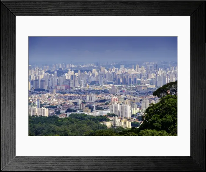 Framed Print : Central Sao Paulo from the rainforest of the Serra da Cantareira State Park, Sao Paulo Framed Print : Central Sao Paulo from the rainforest of the Serra da Cantareira State Park, Sao Paulo