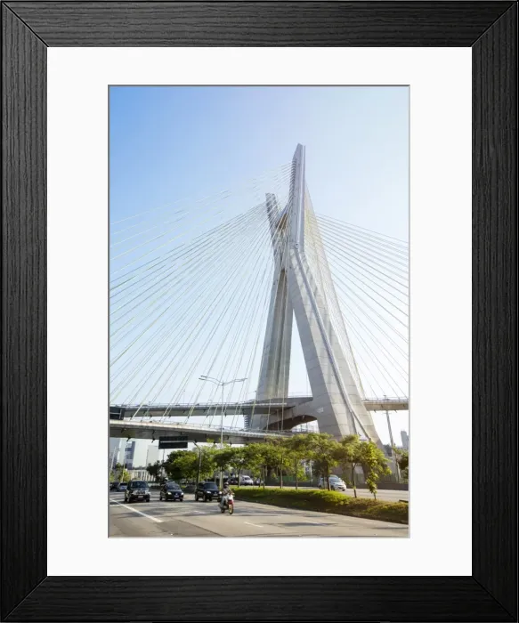 Framed Print : Octavio Frias de Oliveira Bridge by Joao Valente Filho in the Brooklin district of Sao Paulo Framed Print : Octavio Frias de Oliveira Bridge by Joao Valente Filho in the Brooklin district of Sao Paulo