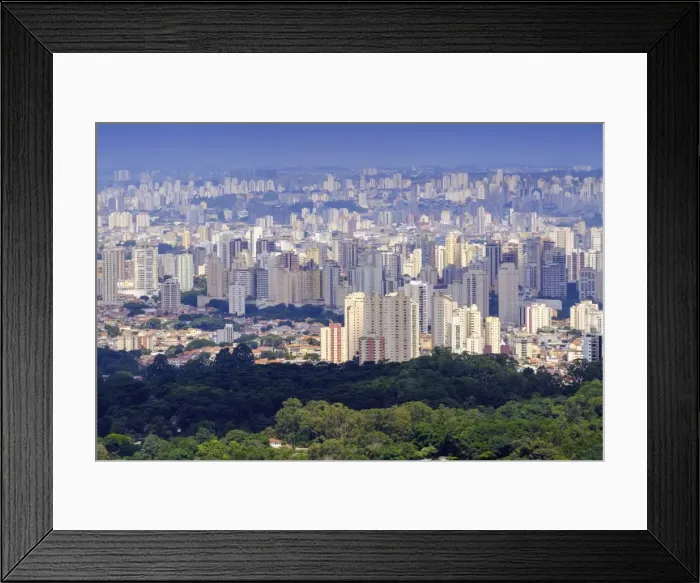 Framed Print : View of Sao Paulo city from the Serra da Cantareira State Park, Sao Paulo, Brazil Framed Print : View of Sao Paulo city from the Serra da Cantareira State Park, Sao Paulo, Brazil
