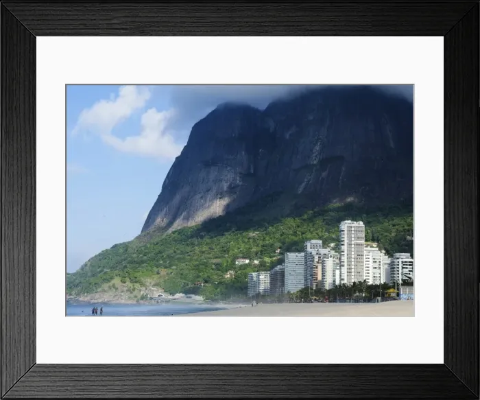 Framed Print : Sao Conrado beach and the Pedra da Gavea in Rio de Janeiros southern zone, Rio de Janeiro Framed Print : Sao Conrado beach and the Pedra da Gavea in Rio de Janeiros southern zone, Rio de Janeiro