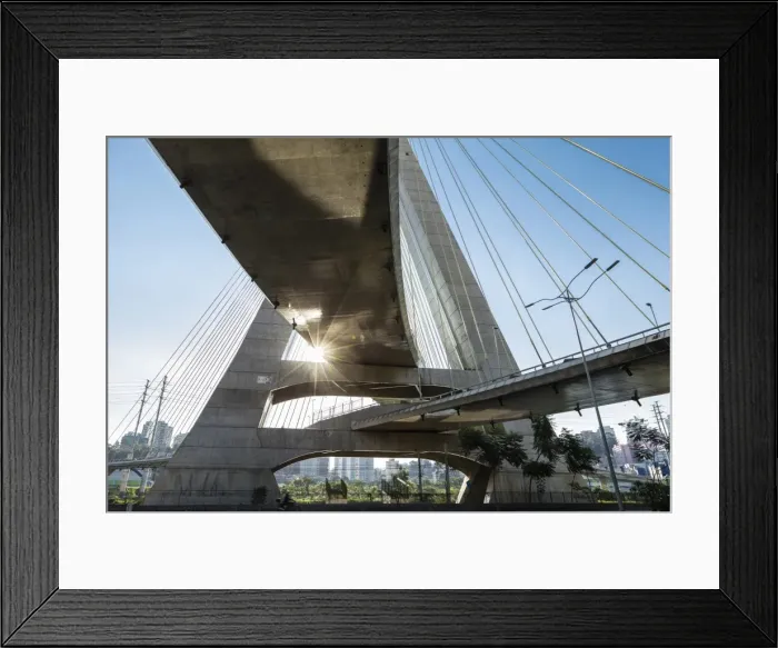 Framed Print : Octavio Frias de Oliveira Bridge by Joao Valente Filho in the Brooklin district of Sao Paulo Framed Print : Octavio Frias de Oliveira Bridge by Joao Valente Filho in the Brooklin district of Sao Paulo