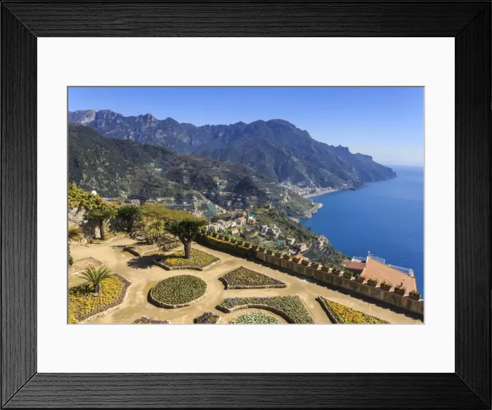 Framed Print : Belvedere, stunning Gardens of Villa Rufolo, Ravello, Amalfi Coast, UNESCO World Heritage Site Framed Print : Belvedere, stunning Gardens of Villa Rufolo, Ravello, Amalfi Coast, UNESCO World Heritage Site