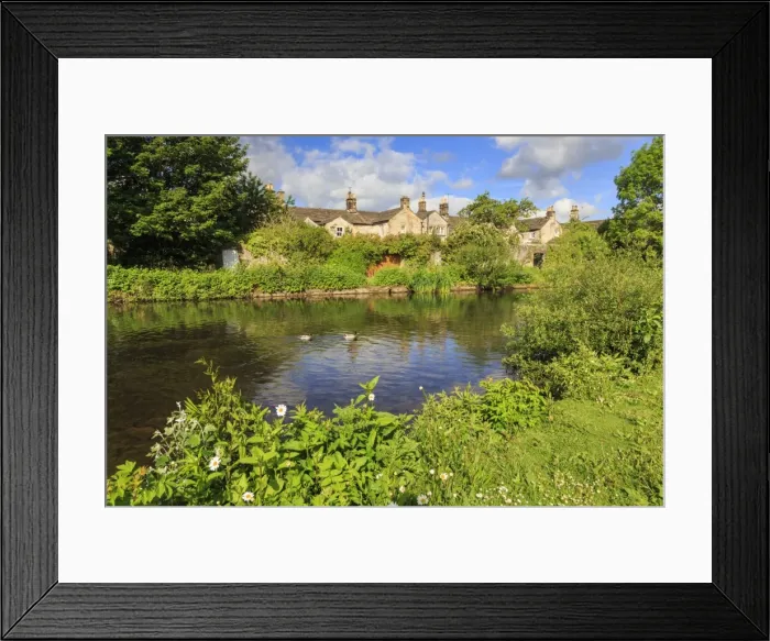 Framed Print : River Wye in spring, Bakewell, Historic Market Town, home of Bakewell Pudding, Peak Framed Print : River Wye in spring, Bakewell, Historic Market Town, home of Bakewell Pudding, Peak