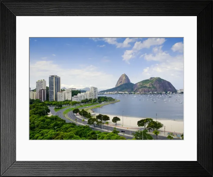 Framed Print : The Sugar Loaf and Botafogo Bay, Botafogo neighbourhood, Rio de Janeiro, Brazil Framed Print : The Sugar Loaf and Botafogo Bay, Botafogo neighbourhood, Rio de Janeiro, Brazil