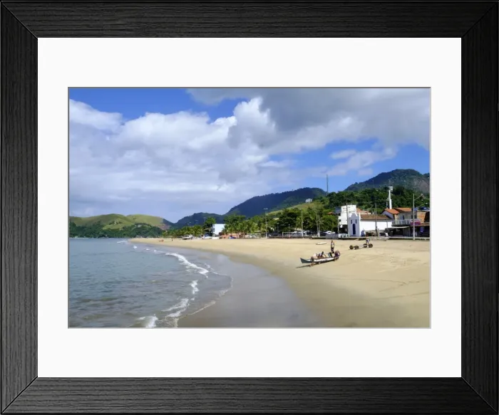 Framed Print : The beach in Abraao village on Ilha Grande, Brazils Green Coast, Brazil, South America Framed Print : The beach in Abraao village on Ilha Grande, Brazils Green Coast, Brazil, South America