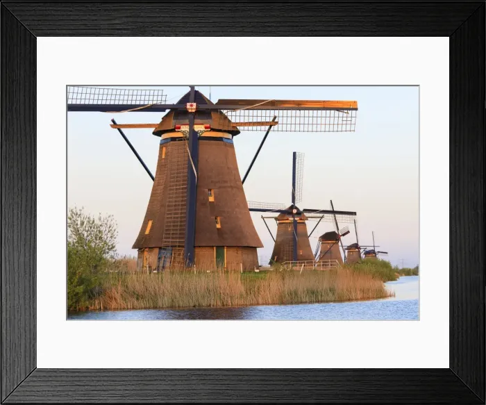 Framed Print : Traditional Dutch windmills, Kinderdijk, UNESCO World Heritage Site, Molenwaard, South Holland Framed Print : Traditional Dutch windmills, Kinderdijk, UNESCO World Heritage Site, Molenwaard, South Holland