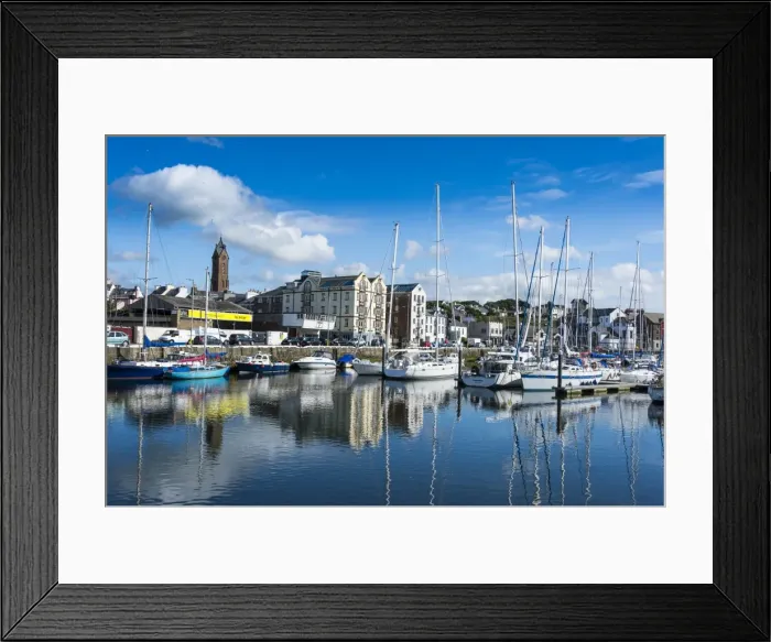 Framed Print : The town of Peel with its picturesque harbour, Peel, Isle of Man, United Kingdom, Europe Framed Print : The town of Peel with its picturesque harbour, Peel, Isle of Man, United Kingdom, Europe