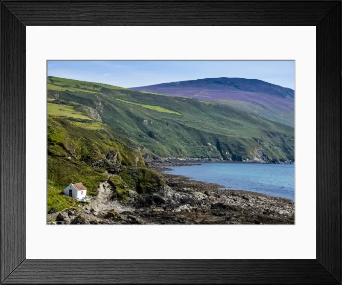 Framed Print : Little cottage on the coast of Isle of Man, crown dependency of the United Kingdom Framed Print : Little cottage on the coast of Isle of Man, crown dependency of the United Kingdom