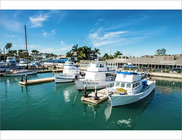 Harbour of Dana Point, ferry point to Santa Catalina Island, California, United States of America