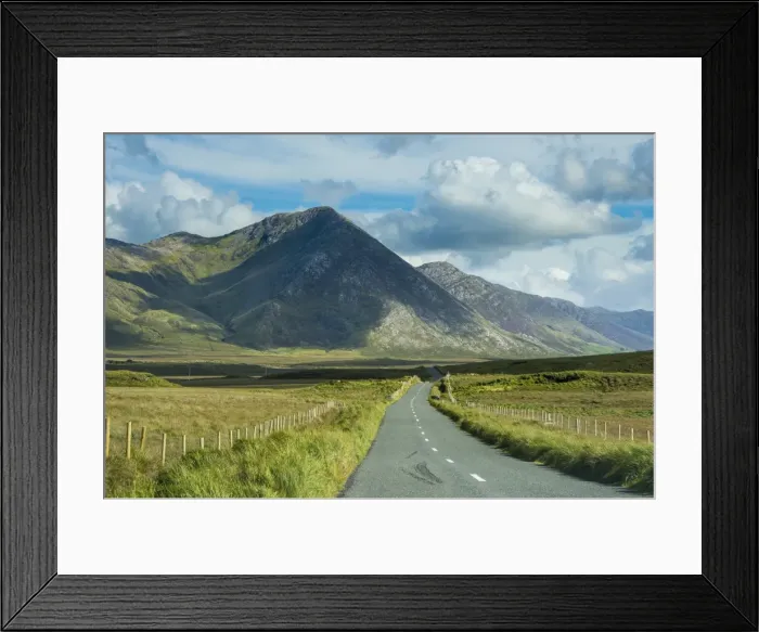 Framed Print : Road leading through the Connemara National Park, County Galway, Connacht, Republic of Ireland Framed Print : Road leading through the Connemara National Park, County Galway, Connacht, Republic of Ireland