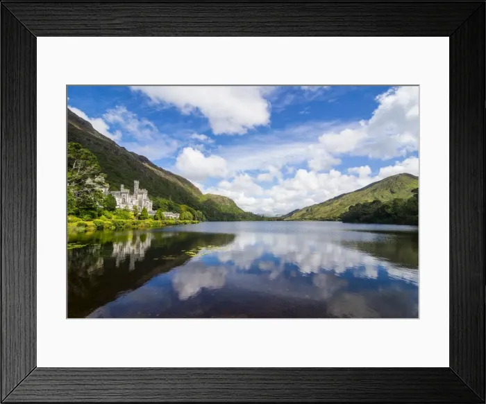 Framed Print : Kylemore Abbey on the Pollacapall Lough, Connemara National Park, County Galway, Connacht Framed Print : Kylemore Abbey on the Pollacapall Lough, Connemara National Park, County Galway, Connacht