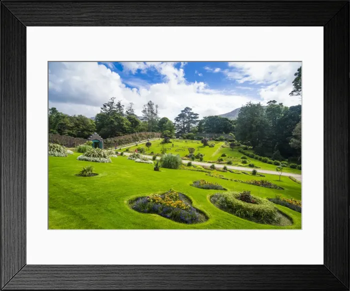 Framed Print : Walled Victorian garden in Kylemore Abbey, Connemara National Park, County Galway Framed Print : Walled Victorian garden in Kylemore Abbey, Connemara National Park, County Galway