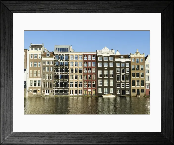 Framed Print : Old gabled buildings near Damrak, Amsterdam, Netherlands, Europe Framed Print : Old gabled buildings near Damrak, Amsterdam, Netherlands, Europe
