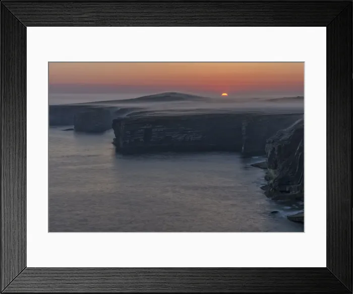 Framed Print : Sunrise and fog, Loop Head, County Clare, Munster, Republic of Ireland, Europe Framed Print : Sunrise and fog, Loop Head, County Clare, Munster, Republic of Ireland, Europe