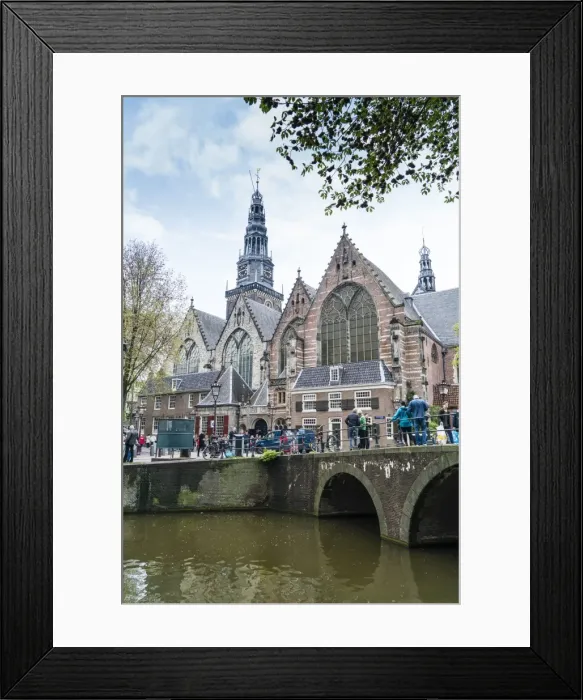 Framed Print : Oude Kerk, 13th century church and the oldest in Amsterdam, Netherlands, Europe Framed Print : Oude Kerk, 13th century church and the oldest in Amsterdam, Netherlands, Europe