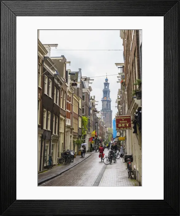 Framed Print : Jordaan district with the spire of Westerkerk beyond, Amsterdam, Netherlands, Europe Framed Print : Jordaan district with the spire of Westerkerk beyond, Amsterdam, Netherlands, Europe