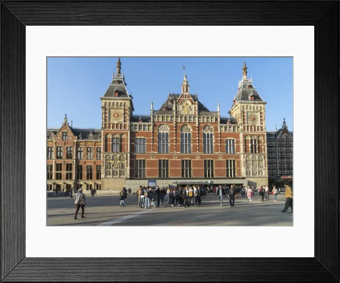 Framed Print : Central Station, Amsterdam, Netherlands, Europe Framed Print : Central Station, Amsterdam, Netherlands, Europe