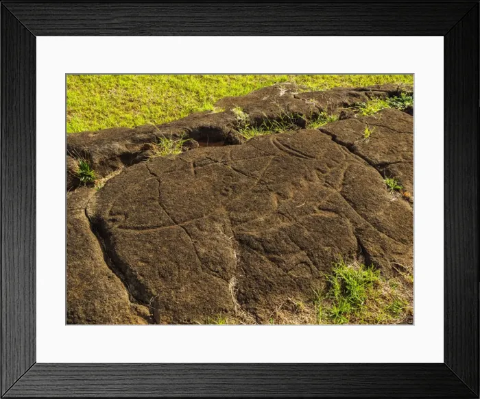 Framed Print : Petroglyphs in Papa Vaka, Rapa Nui National Park, UNESCO World Heritage Site, Easter Island Framed Print : Petroglyphs in Papa Vaka, Rapa Nui National Park, UNESCO World Heritage Site, Easter Island