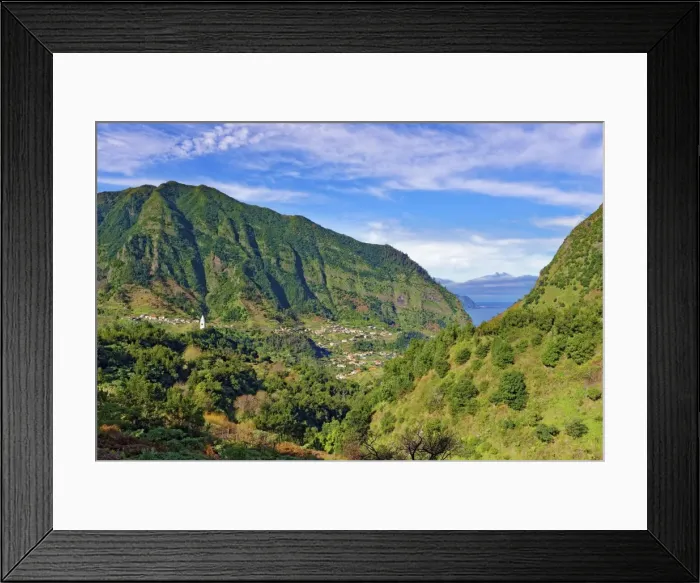 Framed Print : A distant view of Tower Chapel, Capela de Nossa Senhora de Fatima, looking towards Sao Vicente Framed Print : A distant view of Tower Chapel, Capela de Nossa Senhora de Fatima, looking towards Sao Vicente