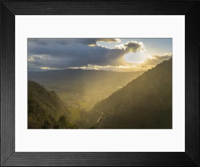 Framed Print : Sunset over the valley in winter, Gubbio, Umbria, Italy, Europe Framed Print : Sunset over the valley in winter, Gubbio, Umbria, Italy, Europe