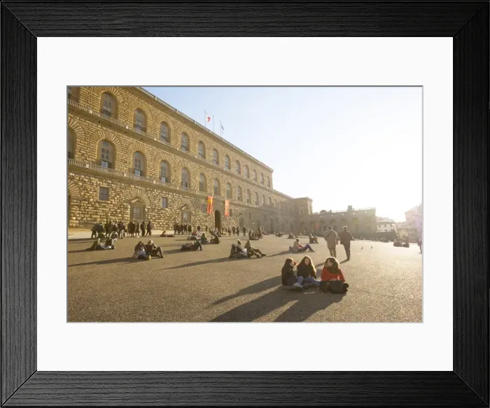 Framed Print : People in Piazza Pitti, Florence, Tuscany, Italy, Europe Framed Print : People in Piazza Pitti, Florence, Tuscany, Italy, Europe