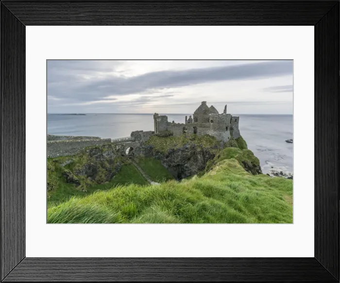 Framed Print : Dunluce Castle ruins, Bushmills, County Antrim, Ulster, Northern Ireland, United Kingdom Framed Print : Dunluce Castle ruins, Bushmills, County Antrim, Ulster, Northern Ireland, United Kingdom