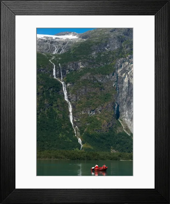 Framed Print : Oldevatnet Lake waterfall, Nordfjord, Norway, Scandinavia, Europe Framed Print : Oldevatnet Lake waterfall, Nordfjord, Norway, Scandinavia, Europe