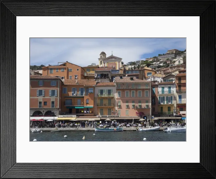 Framed Print : Waterfront Villefranche, Alpes Maritime, Cote d Azur, Mediterranean, Europe Framed Print : Waterfront Villefranche, Alpes Maritime, Cote d Azur, Mediterranean, Europe