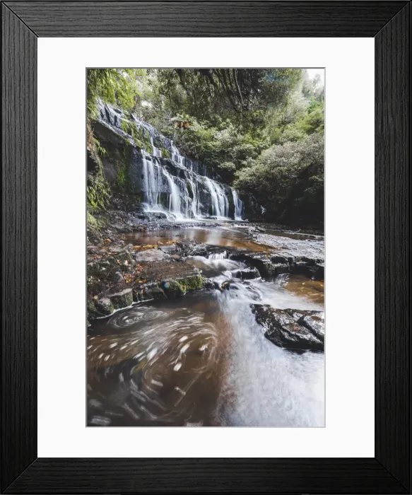 Framed Print : Purakaunui Falls Walk, The Catlins, South Island, New Zealand, Pacific Framed Print : Purakaunui Falls Walk, The Catlins, South Island, New Zealand, Pacific