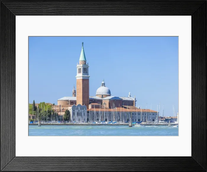 Framed Print : Campanile tower and Church of San Giorgio Maggiore by Palladio, island of San Giorgio Maggiore Framed Print : Campanile tower and Church of San Giorgio Maggiore by Palladio, island of San Giorgio Maggiore