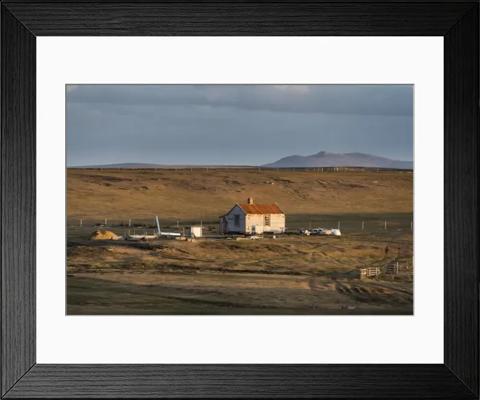 Framed Print : Farm building, Falkland Islands, South America Framed Print : Farm building, Falkland Islands, South America