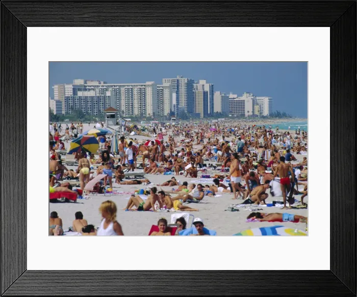 Framed Print : Crowded beach Framed Print : Crowded beach