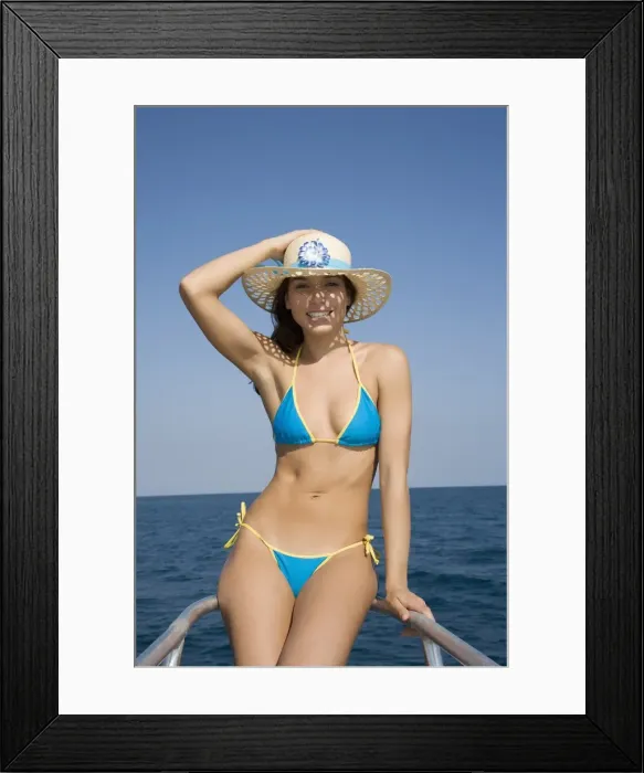 Framed Print : _Z8D4523. Woman on the beach, Miami Beach, Florida Framed Print : _Z8D4523. Woman on the beach, Miami Beach, Florida