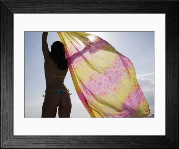 Framed Print : _Z8D4806. Woman on the beach, Miami Beach, Florida Framed Print : _Z8D4806. Woman on the beach, Miami Beach, Florida
