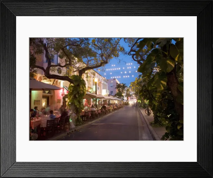 Framed Print : JAN0457. Espanola Way, Miami beach, Florida, United States of America, North America Framed Print : JAN0457. Espanola Way, Miami beach, Florida, United States of America, North America