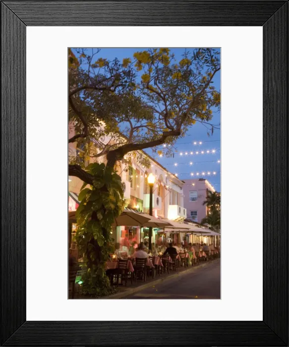 Framed Print : JAN0456. Espanola Way, Miami Beach, Florida, United States of America, North America Framed Print : JAN0456. Espanola Way, Miami Beach, Florida, United States of America, North America