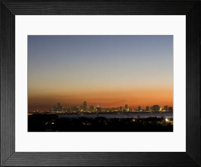 Framed Print : Sunset over Miami Framed Print : Sunset over Miami