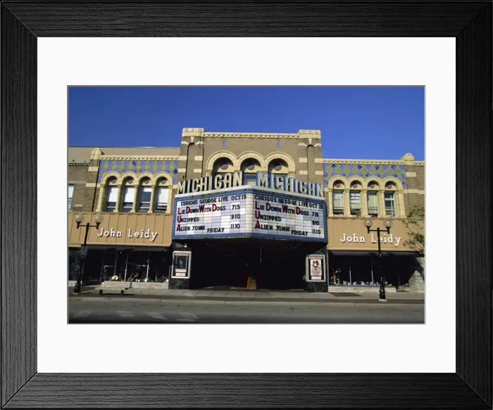 Framed Print : Old cinema facade in Ann Arbor Framed Print : Old cinema facade in Ann Arbor
