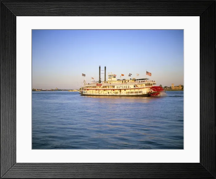 Framed Print : Mississippi River paddle steamer