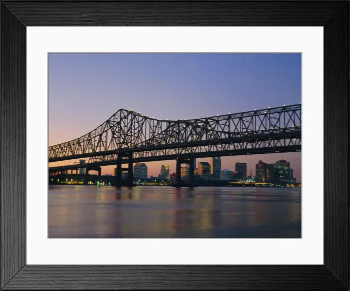 Framed Print : Mississippi River Bridge Framed Print : Mississippi River Bridge